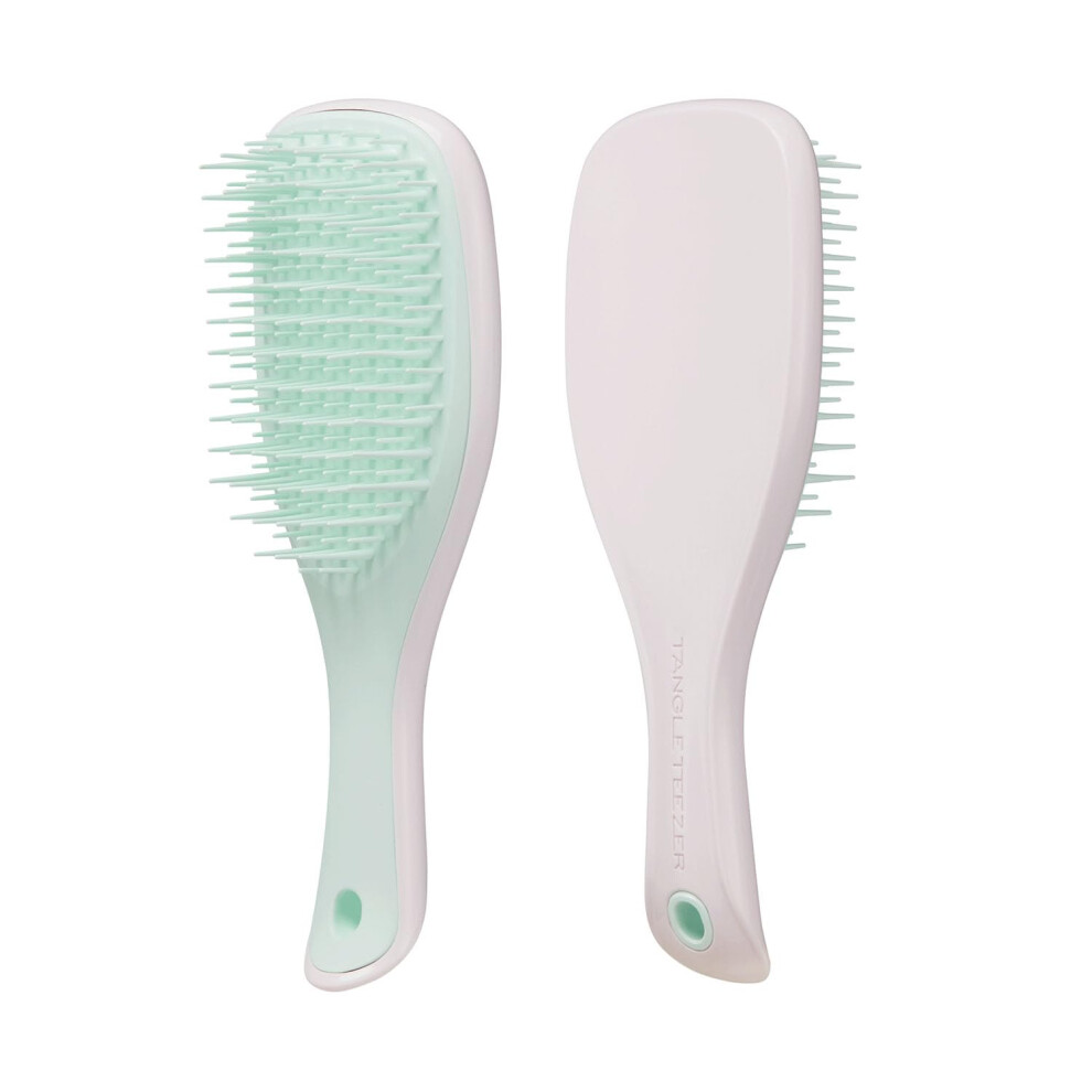 Tangle Teezer The Mini Ultimate Detangling Brush  Dry and Wet Hair Brush Detangler for Traveling and Small Hands  Marshmallow Duo