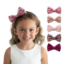 Summer Crystal Sparkling Bow -hiusklipsit tytöille - Tyylikkäät hiustarvikkeet jokapäiväiseen syntymäpäivään ja juhlaan (5 kpl BCHMW)