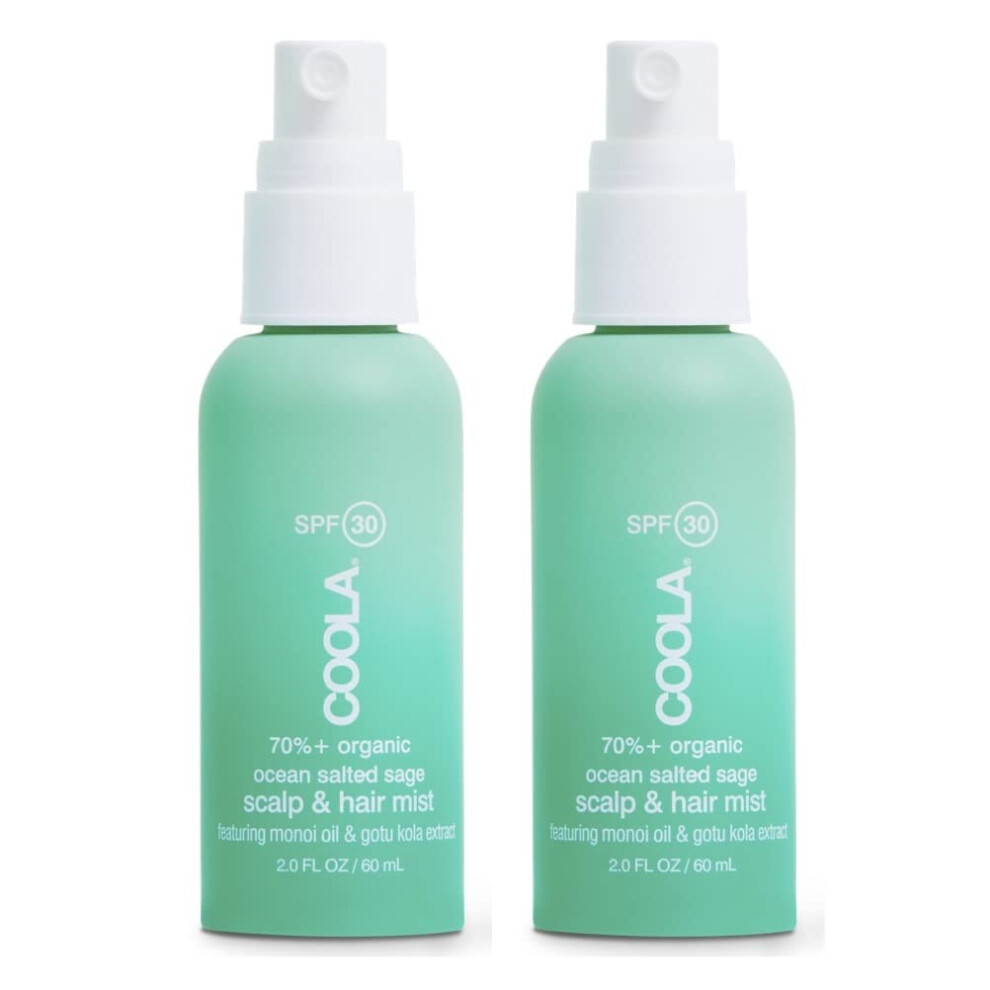 Coola Organic Scalp Spray & Hair Sunscreen Mist With Spf 30, Dermatologist Tested Hair Care For Daily Protection, Vegan And Gluten Free, Ocean Salted