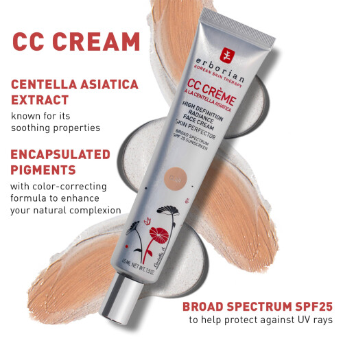 Crème CC Correctrice Erborian avec Centella Asiatica, Teint Dore - Correcteur Visage Multi-Usage 1