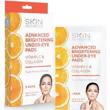 Skin Aesthetics Vitamin C & Collagen Under Eye Patches - Reduces Dark Circles Wrinkles & Crow's Feet Brightening - Dermatologist Tested Korean Skin