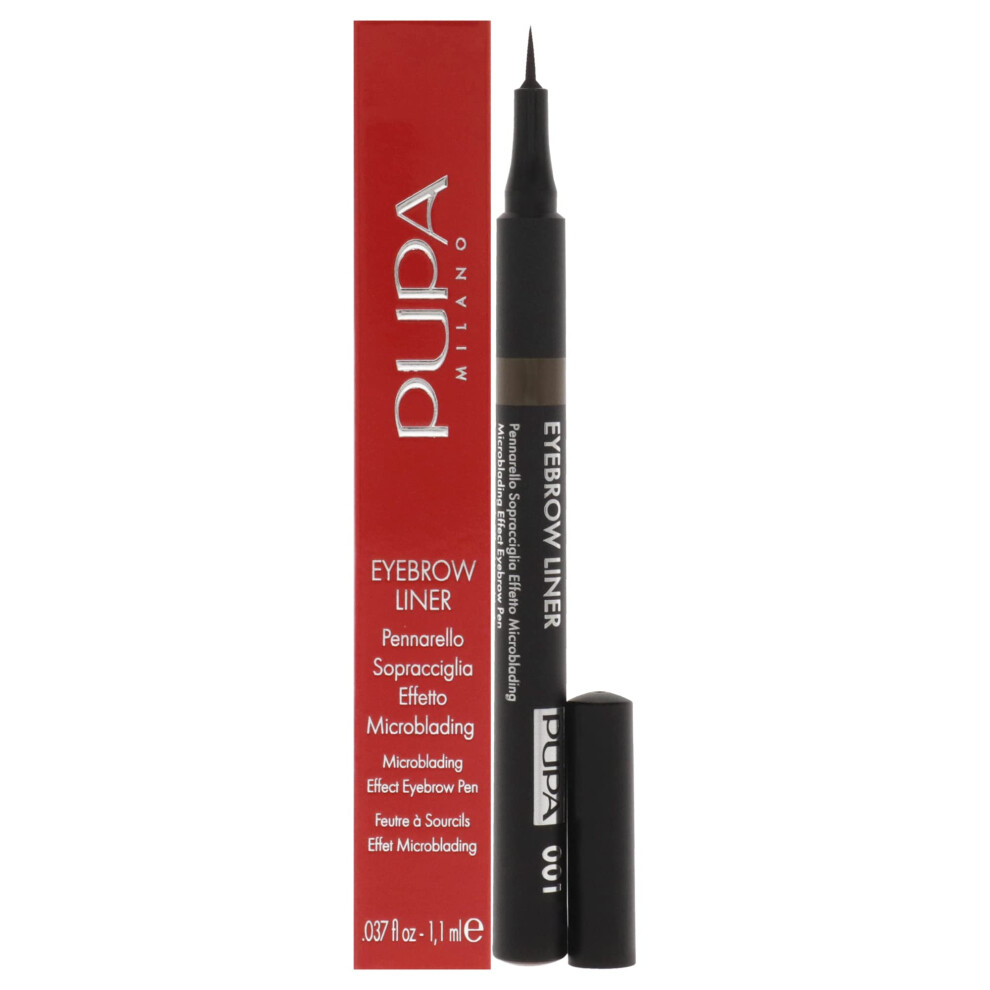 Pupa Milano Eyebrow Liner Pen - 001 Ash Brown Eyebrow Women 0.04 oz