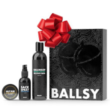 Ballsy Sack Pack Men's Fresh Kit enthält Dusch-Desodorierungsspray und Cologne Rub Men's Body Care Ball Wash für Männer, Geschenkpaket Sun & Surf