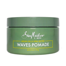 SheaMoisture Men Waves Pomada z olejem arganowym i maslem shea - Produkt do pielegnacji wlosw i stylizacji zapewniajacy kontrole nad puszeniem sie i