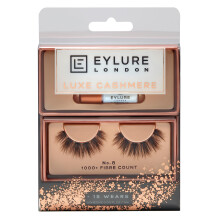 Eylure False Lashes  Luxe Cashmere No. 8 with Adhesive Included  1 Pair Black