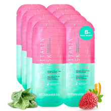 Vitamasques Multivitamin Face Mask 8-Pack - Fugtgivende og n?rende til str?lende hud Giver vitaminer B C & E
