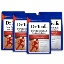Dr Teal's Pure Epsom Salzbad, Wellness-Therapie mit Rosmarin & Minze, 3 lbs (4er Pack)