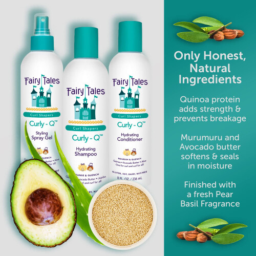 Fairy Tales Curly-Q Σαμπουάν και Μαλακτική για Παιδιά - Σετ 32oz για Σγουρά Μαλλιά 2