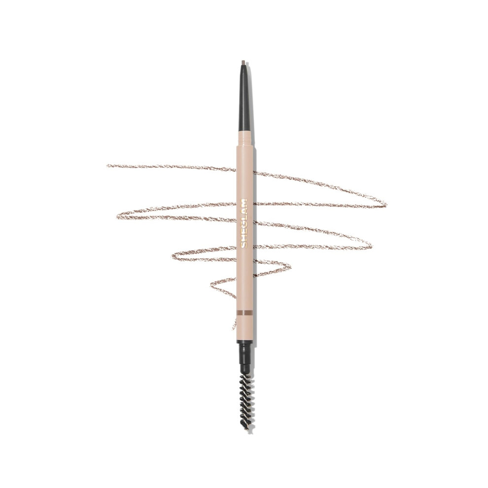 Eglam Brown Sheglam Insta-Fill Eyebrow Pencil Long Lasting Non-Sticky Sweatproof Matte Eye Brow Pen Makeup - Light