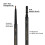 Crayon à Sourcils Waterproof Brun Foncé, Pointe Triangulaire avec Brosse Spoolie 3