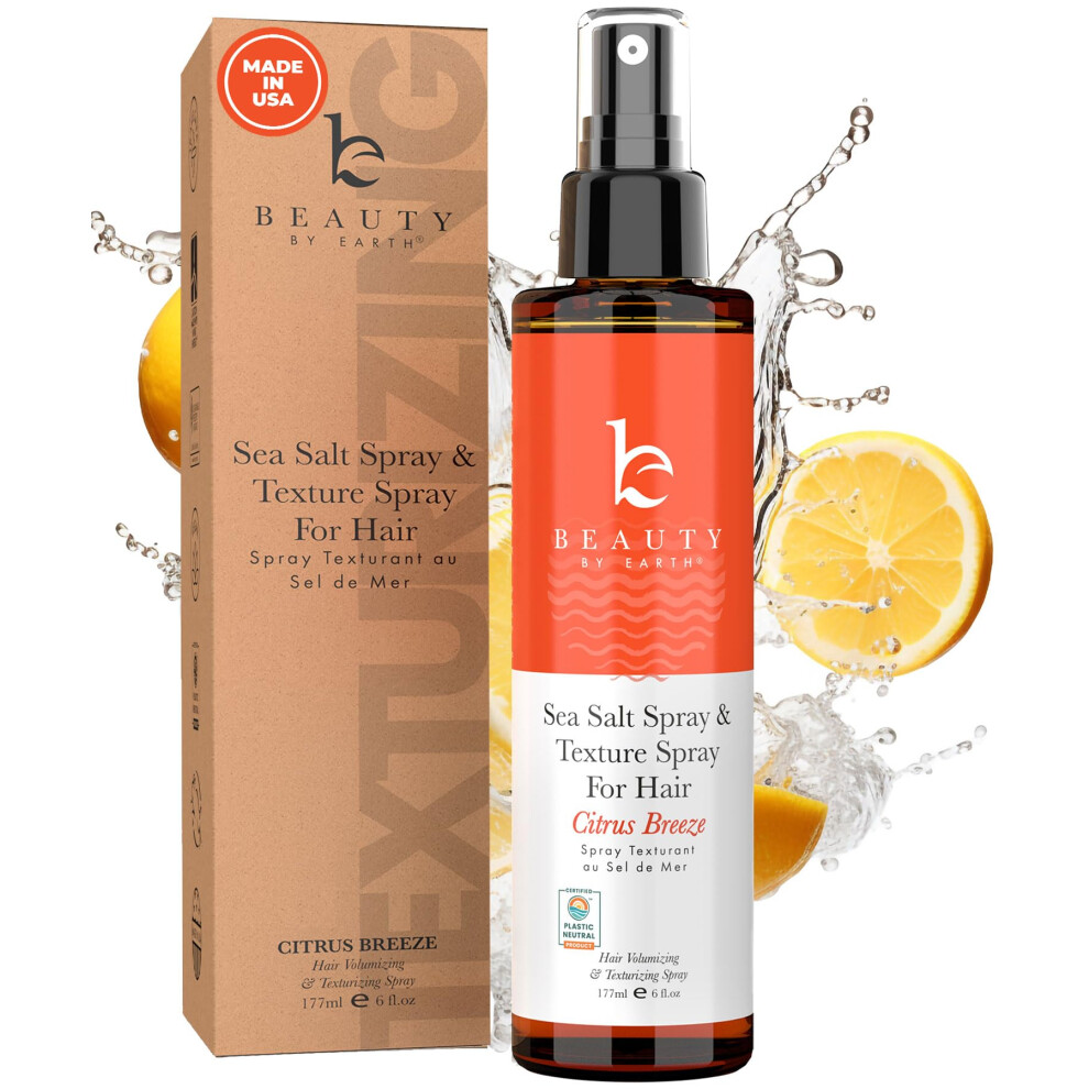 Sch Nheit Von Earth Sea Salt Spray For Hair Men & Women - Beach Waves Spray Hair Texturizer Hair Spray For Fine Hair Texturizing Spray For Hair Texture Spray For Hair Vo