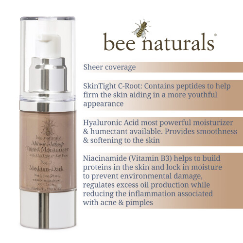 Bee Naturals Miracle Makeup Tinted Moisturizer (Medium-Dark) 1