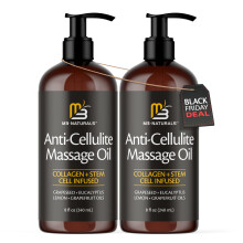 Olio da massaggio anticellulite per massoterapia - Crema rassodante anticellulite al collagene e cellule staminali per donna - 8 fl oz di M3 Natu
