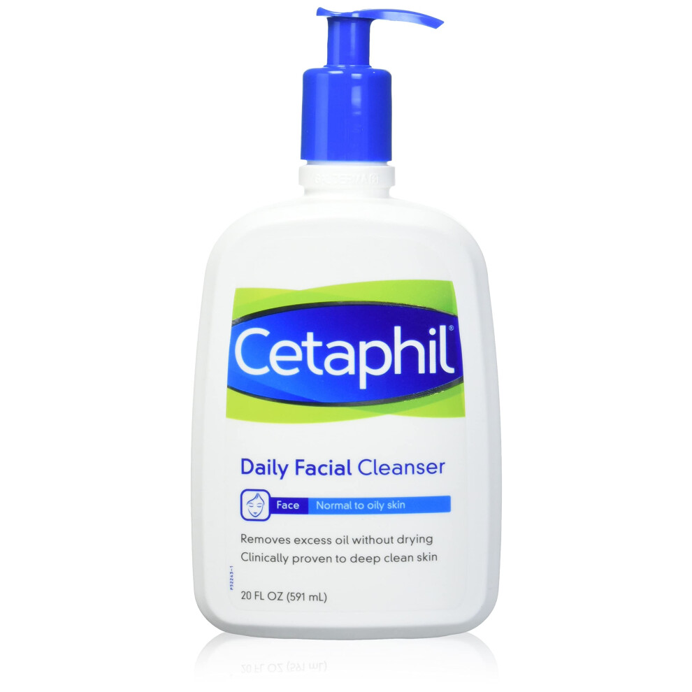 Cetaphil Face Wash  Daily Facial Cleanser for Combination to Oily Sensitive Skin  Gentle Foaming Deep Clean Without Stripping  20 fl oz (Pack of 1)