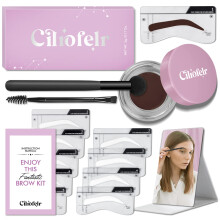 Cilrofelr Eyebrow Stamp Stencil Kit Eyebrow Stamp and Shaping Kit Brow Trio Eyebrow Pomade Kit One Step Brow Stamp Kit med 10 bryn Stencils Vandt