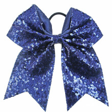 Xansema 6,5 ??inch pailletten haarelastiekjes elastische haarband lint grote cheer bow paardenstaart houder haarband voor dames meisjes kinderen tien