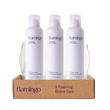FLAMINGO Naisten Vaahtoava Parranajogeeli Aloe Veralla 6.7oz - 3 kpl