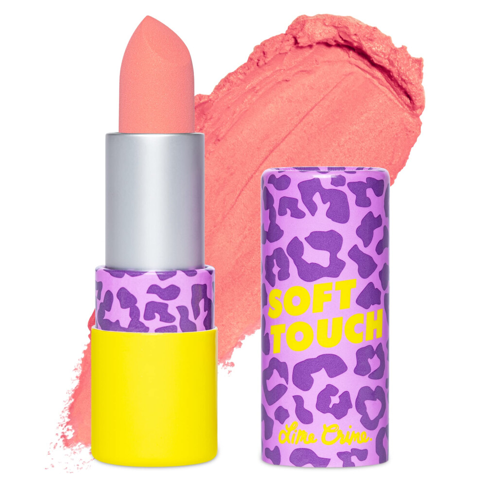 Lime Crime Soft Touch Comfort Matte Lipstick  Punked Up Peach (Bright Peach) - Flirty Retro Shades - Full-Coverage Long Lasting  Lip Lining & Soft For