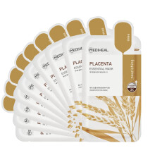 Mediheal Beste Koreaanse bladmasker - Placenta essentieel gezichtsmasker 10 vellen voor anti-aging Koreaans verjongend masker ultra-voedende glimmend
