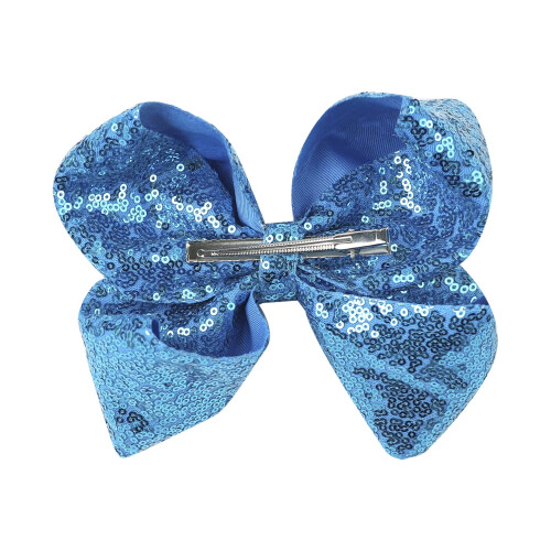 AMYDECOR 8 tommer bl? glitrende glitter-pailletter-h?rsl?jfer til piger 2