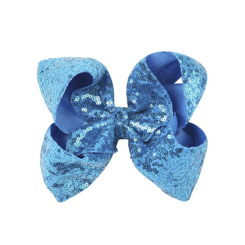 AMYDECOR 8 tommer bl? glitrende glitter-pailletter-h?rsl?jfer til piger