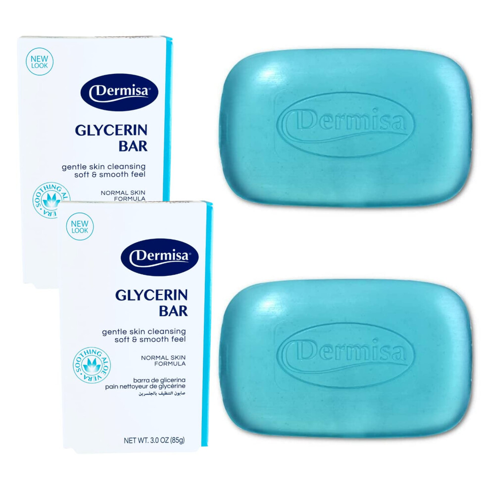 Dermisa Glycerin Bar With Aloe Vera | Helps To Gently Cleanse All Skin Types Sensitive And Oily Skin | Contains Aloe Vera | No Parabens No Sulfates 1