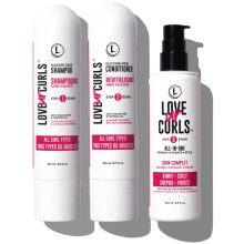 LUS (Love Ur Self) 3-staps systeemshampoo en conditionerset met alles-in-?n styler voor kroeshaar, niet-vettig en hydraterend - elk 8,5 oz