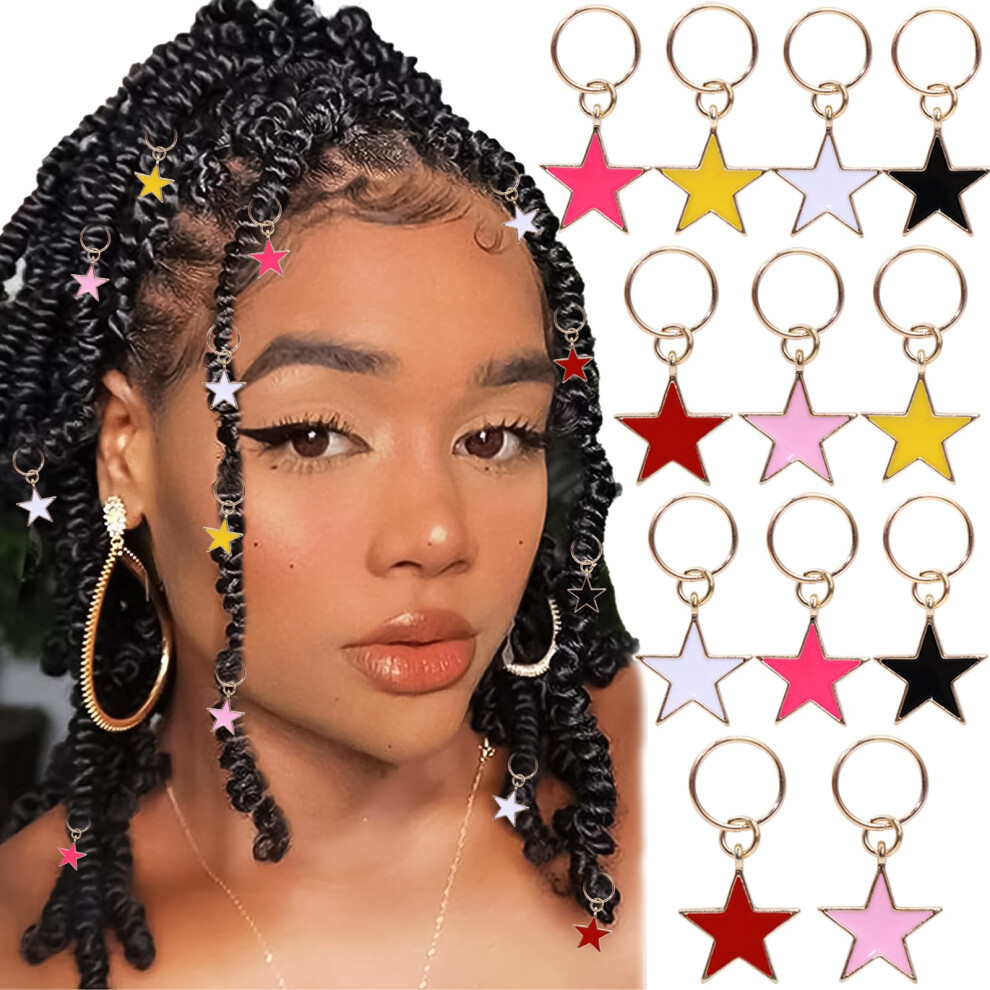 Naiska Goldfarbene Haarspangen Mit Sternmotiv F R Damen, Dreadlock-Accessoires, Loc Braids, Schmuck Und Zopfringe-image