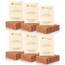 Aspen Kay Naturals Handgemaakte havermoutzeep voor gezicht en lichaam - Gemaakt met biologische rauwe honing, geitenmelk, biologische sheaboter - exf