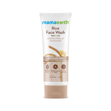 Mamaearth Rijstwater Gezichtswasmiddel met Niacinamide | Zachte exfoli?ende reiniger voor een stralende huid | Hydraterende formule | Alle huidtypes