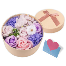 Badzeep - Roze Bloem Bloemengeurende Rozenzeepblaadjes Lichaamszeep in Bloembak Badzeep voor Vrouwen Plantaardige Etherische Olie Bloemenzeep Set voo