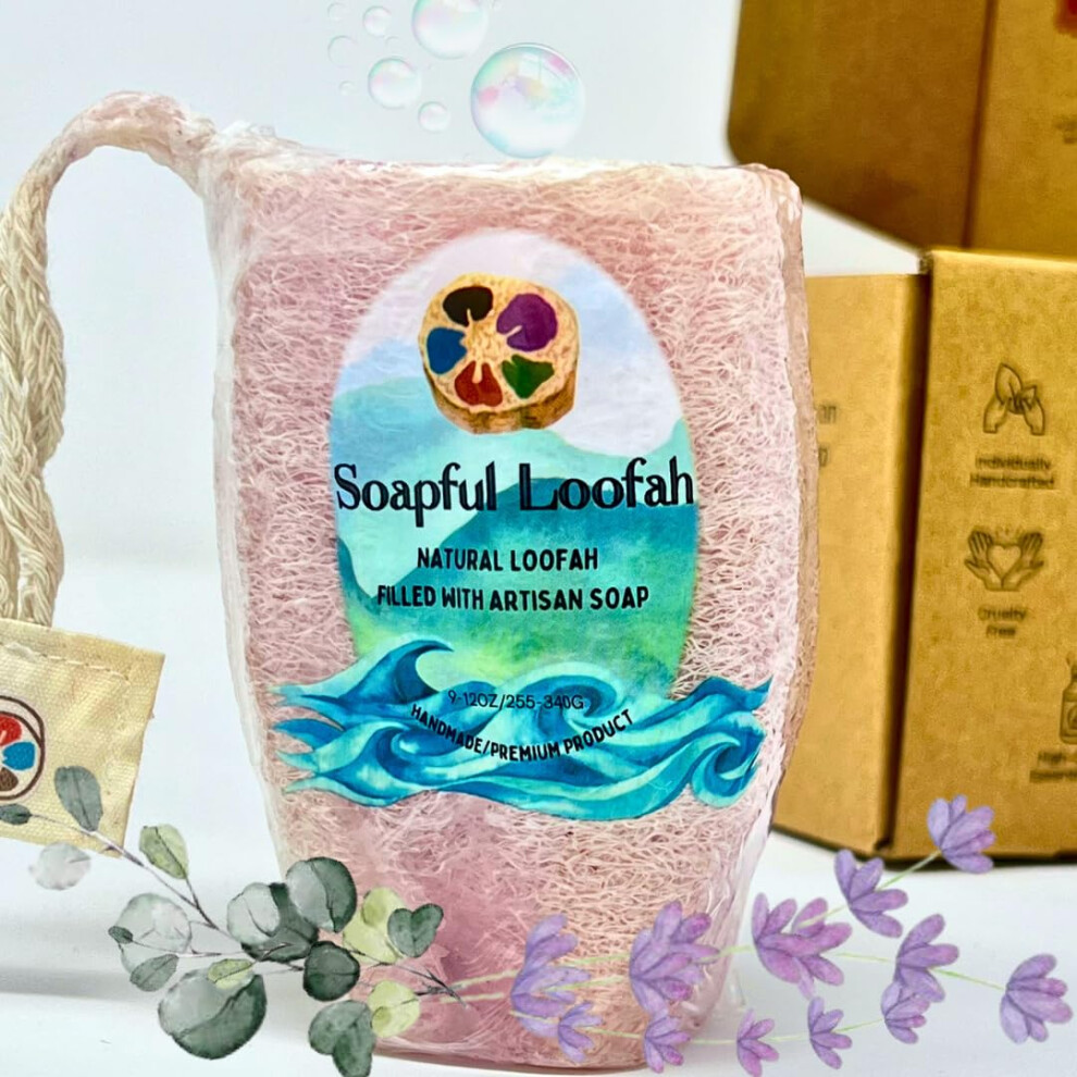 Foofah Savful - Ponge De Foofah Naturelle Remplie D'eucalyptus Lavande Parfum La Glycrine Naturelle La Main-image