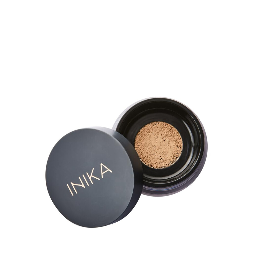Inika Organic Mineral Powder Foundation With Spf 25 - Vegan Makeup, Natural Looking, Buildable Coverage, Flawless Radiance & Glow, Blemish Coverage, C