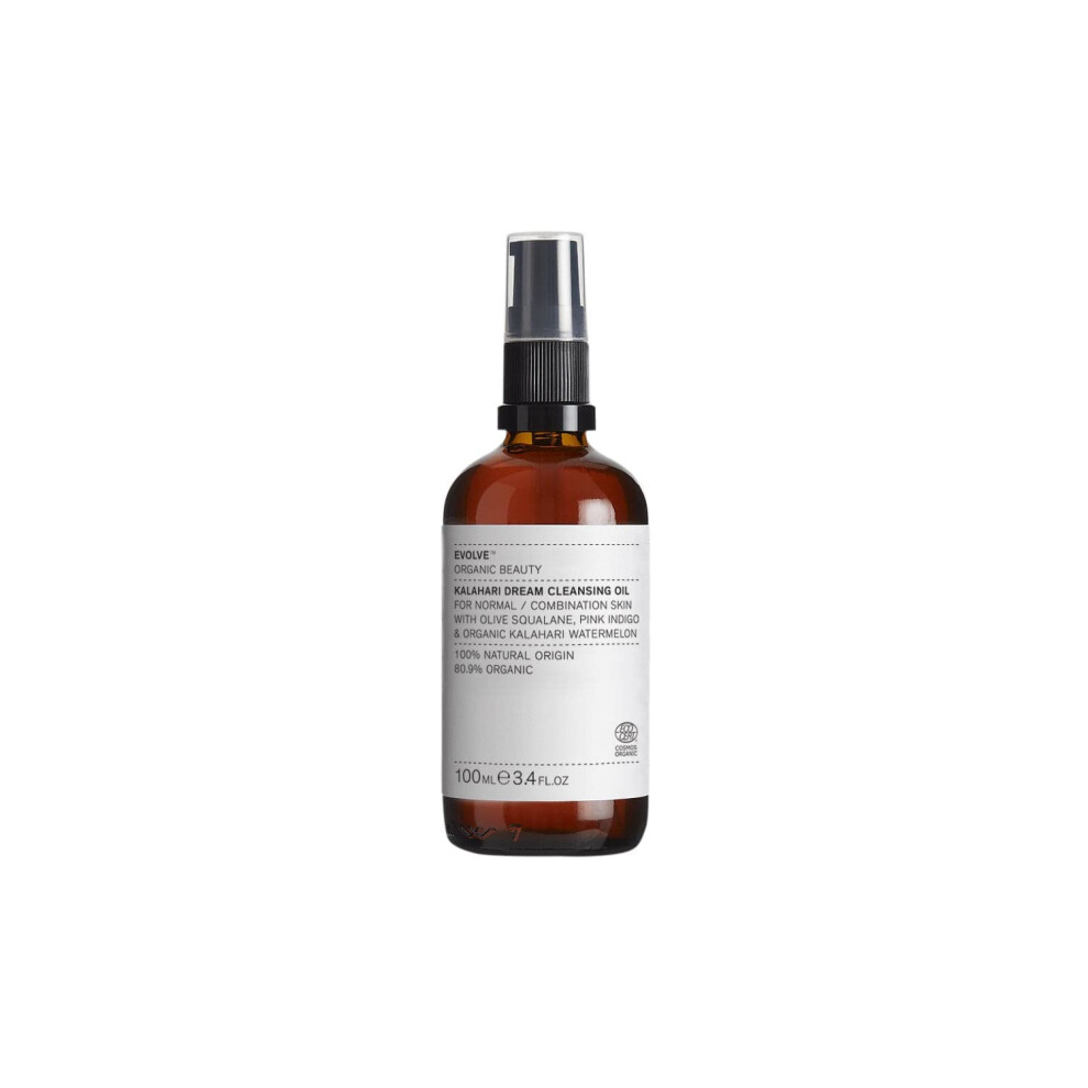 Evolve Organic Beauty - Natural Kalahari Dream Cleansing Oil | Small-Batch Vegan Clean Beauty (3.4 Fl Oz | 100 Ml)