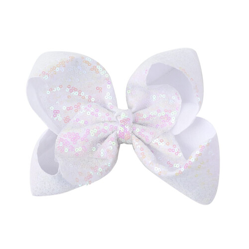 AMYDECOR 8 tommer hvide glitrende glitter-h?rsl?jfer til piger