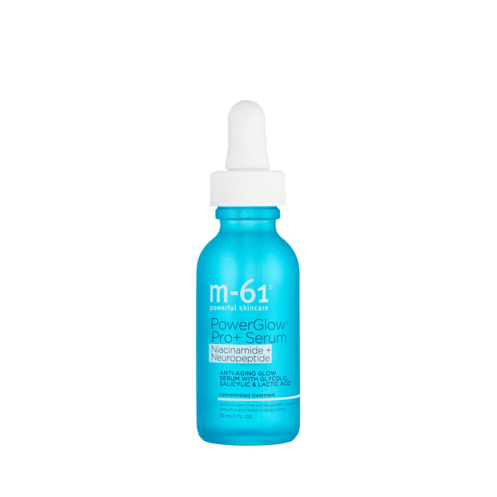 M-61 Powerglow Pro+ Serum | Resurfacing Niacinamide + Neuropeptide Glow Serum With Powerful Bhas/Ahas 1 Fl Oz