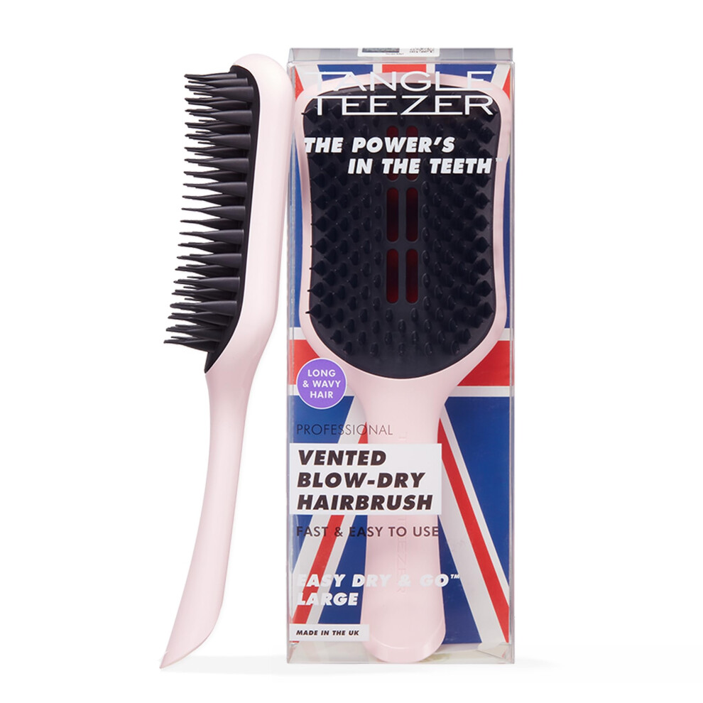 Tangle Teezer Large Ultimate Blow Dry Brush  Vented Hair Brush for a Quick & Easy Blowout  Adds Volume & Lift  for Thick & Curly Hair Types  Tickled P
