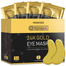 Maskiss 24k Gold Under Eye Patches (30 paar) oogmasker Collageen Huidverzorgingsproducten Ooglapjes voor gezwollen ogen oogmaskers voor donkere kring