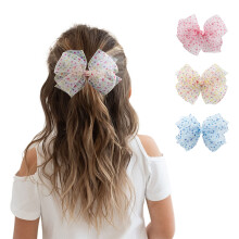 Zomer Kristal 3 Stuks Gestippelde Tule Grote Strik Haarclip - Voor Meisjes en Vrouwen - Stijlvol Haaraccessoire voor Verjaardagen Dagelijks Dragen Fe