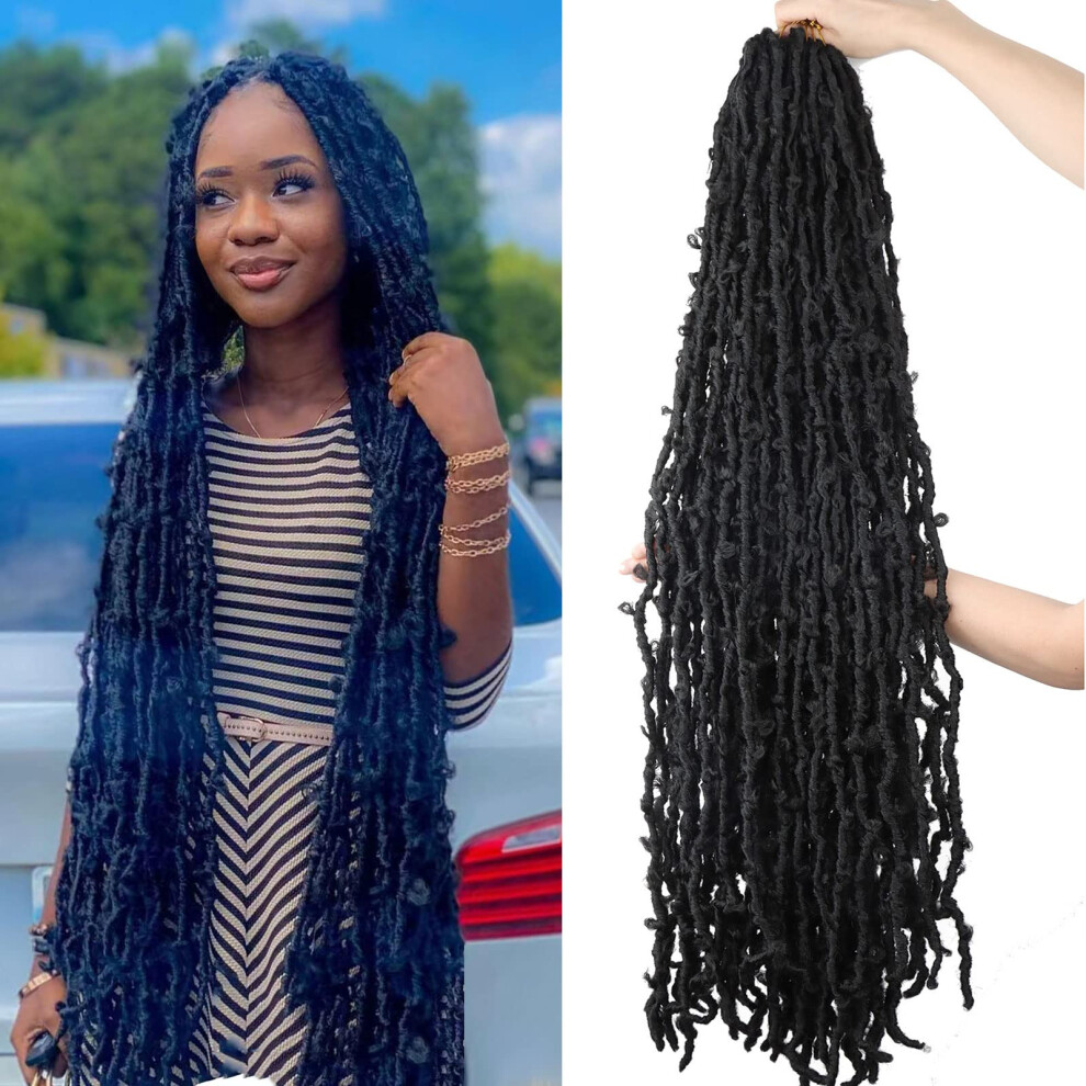 Lmzim - Trenzas De Ganchillo Con Dise O De Mariposa De 44 Pulgadas, 5 Paquetes, Para Mujeres Negras (44 Pulgadas, 5 Paquetes, 1B)-image