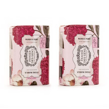 Panier des Sens Magnolia Peony Sheaboter natuurlijk stuk zeep, bad- en lichaamszeep - Gemaakt in Frankrijk 95% natuurlijk - 2 stukken van 7 oz/200 g
