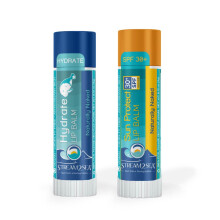 STREAM 2 SEA Naturally Naked Lip Balm Set Reef Safe SPF 30 Unscented Hydrating Lip Care Moisturizing Lip Balm + Sun Protect Outdoor Lip Balm For Bea