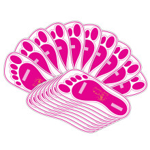 120 Pairs(240 Feets) Disposable Tanning Pink Feet Pads Sunless Airbrush Spray Tent Protect Foot Shaped Spray Tan Sandals