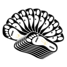 120 Pairs(240 Feets) Disposable Black Tanning Feet Pads Sunless Airbrush Spray Tent Protect Foot Shaped Spray Tan Sandals