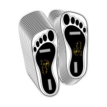 60 Pairs(120 Feets) Disposable Black Tanning Feet Pads Sunless Airbrush Spray Tent Protect Foot Shaped Spray Tan Sandals