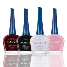 MASGLO Nagellak Zwart Set 4 stuks Favoriete tinten rood - Kit 4 Esmaltes Colores 0,5 Fl. Oz.