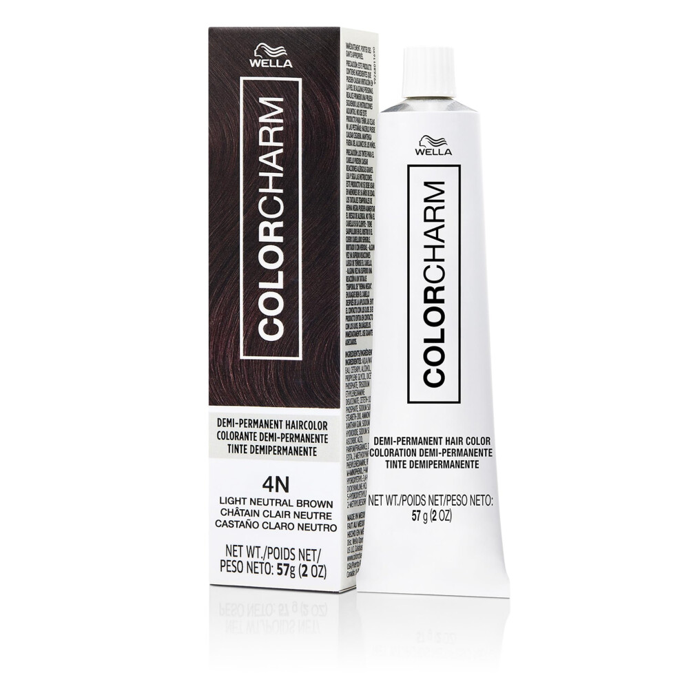 Charme De Cores Brown Colorcharm Demi Permanent Hair Color| 4N Light Neutral | Gloss Refresh And Tone | 2 Fl Oz