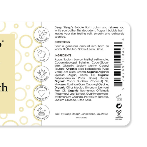 Deep Steep Bubble Bath, 10 oz (Lemon Cream) 1