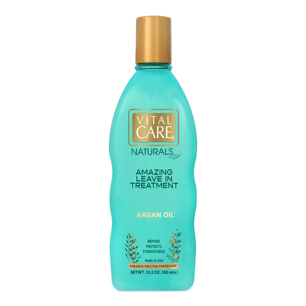 Vital Omhu Vital Care Amazing Leave In Argan Oil Treatment - Gentle Keratin Complex Hair Treatment Is Non-Stripping For Daily Use Hydrating & Repairing - Abyssi