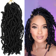8 Packs Kort Faux Locs Gehaakt Haar 120 Strengen 12 Inch Zachte Locs Golvende Dreadlocks Gehaakte Vlechten Natuurlijk Zwart Pre-Looped Gehaakt Haar v